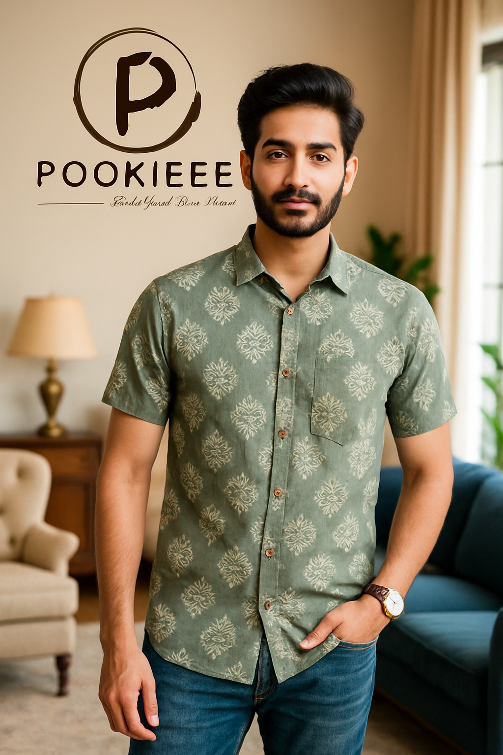 Men’s Cotton Half-Sleeve Shirt